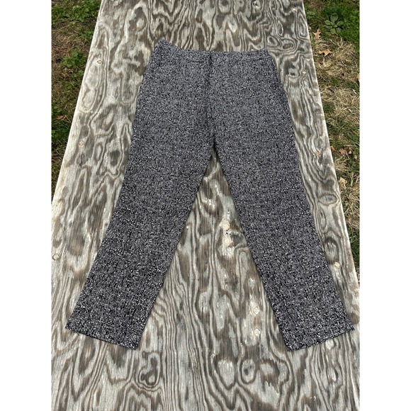 Katherine Barclay black and white speckled chino dress‎ pants size Small Fall - Picture 1 of 9